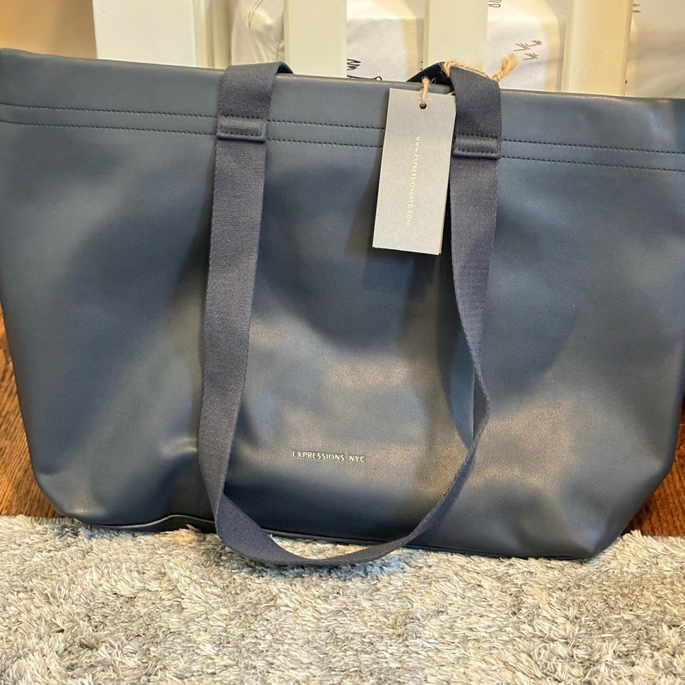 L'Expressions NYC Navy Tote Bag